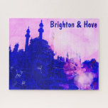 Blue &amp; Pink Brighton Pavilion Screenprint Jigsaw Puzzle