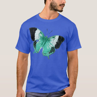 blue Pink Butterfly love color painting T-Shirt