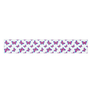 Blue Pink Butterfly Pattern Ruler