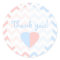 Blue & Pink Chevron Twins Baby Shower Thank You