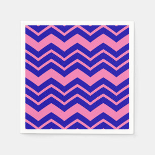 Blue Pink Chevron Zigzag Design  Napkins