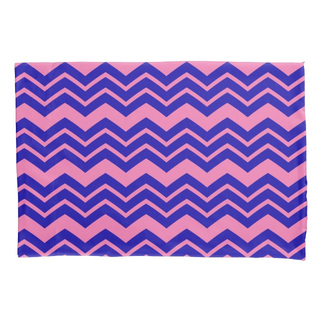Blue Pink Chevron Zigzag Design  Pillow Case (Front)
