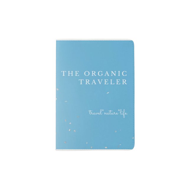 Blue & Pink Chic Passport Holder (Front)