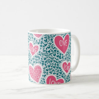 Blue & Pink Classic Love Pattern Mug