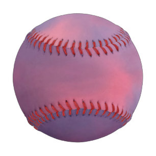 Blue Pink Clouds Baseball
