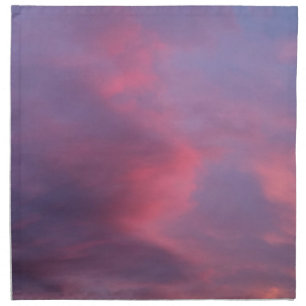 Blue Pink Clouds Cloth Napkin