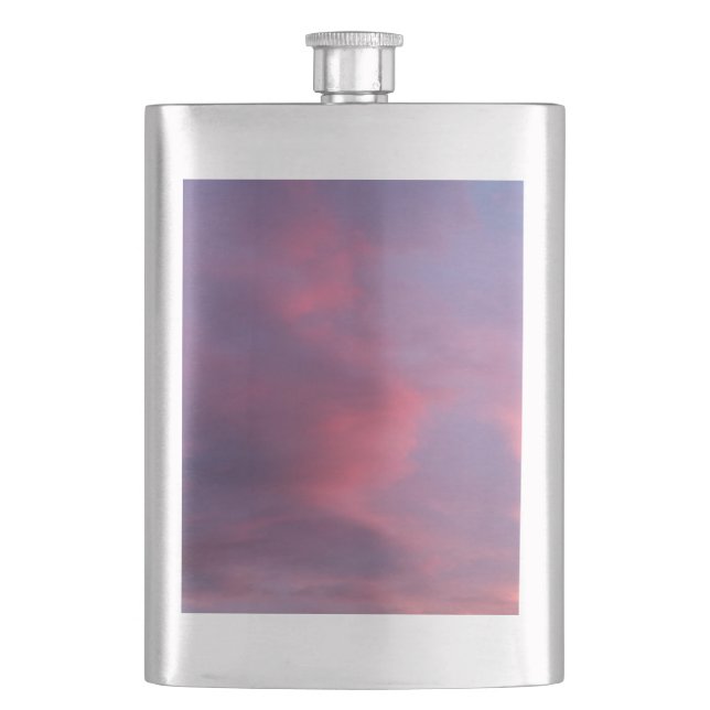Blue Pink Clouds Flask (Front)