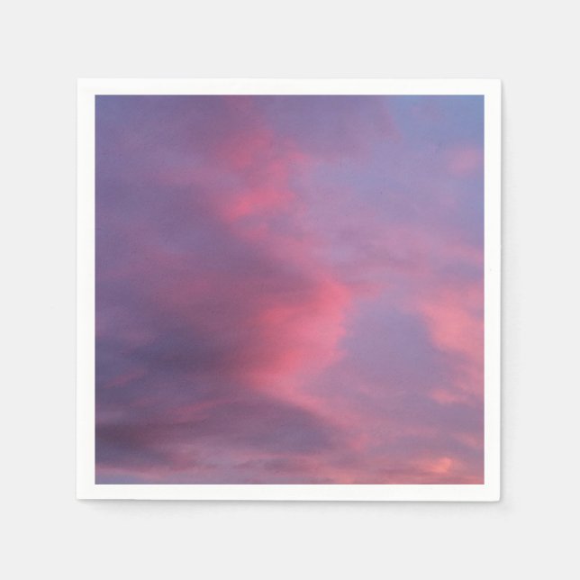 Blue Pink Clouds Napkins (Front)