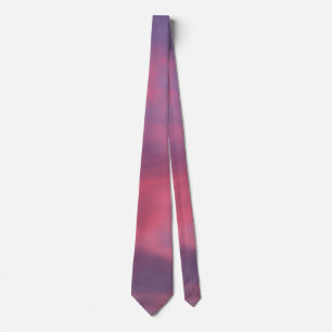 Blue Pink Clouds Neck Tie