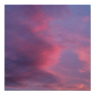Blue Pink Clouds Poster
