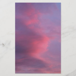 Blue Pink Clouds Stationery