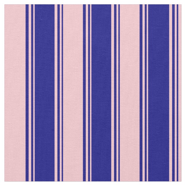 Blue & Pink Colored Lines Pattern Fabric (Close Up)