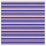 [ Thumbnail: Blue & Pink Colored Lines Pattern Fabric ]