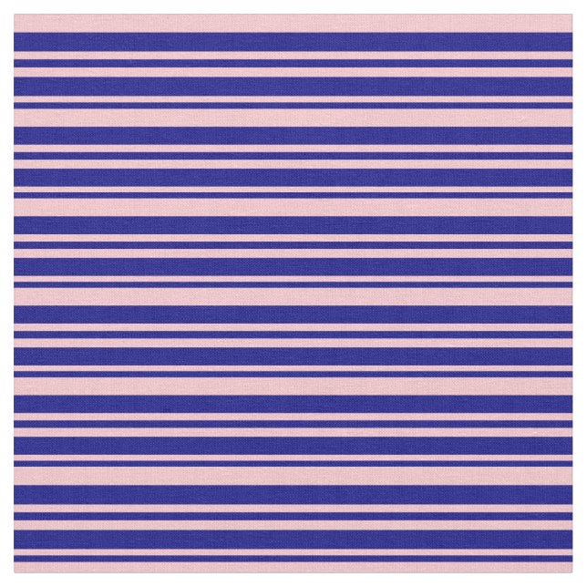 Blue & Pink Colored Lines Pattern Fabric (Close Up)