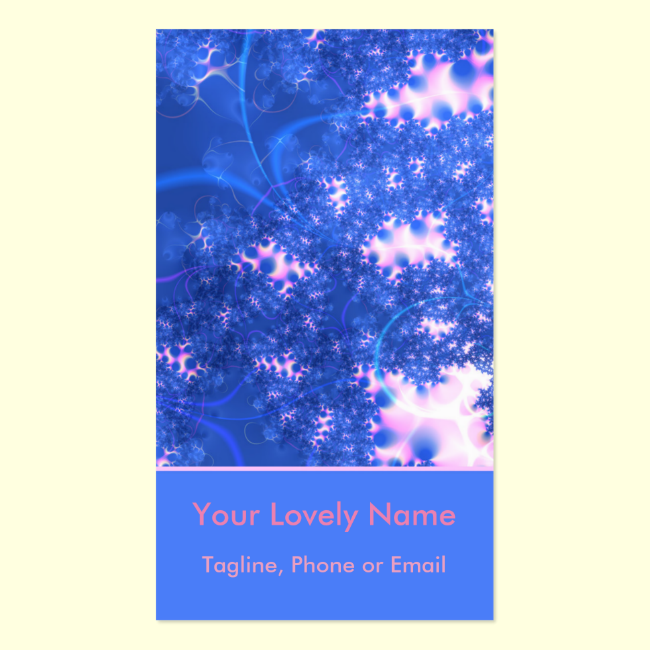 Blue Pink Delicate Cosmic Growth, Osmosis Abstract Double-Sided Standard Business Cards (Pack Of 100)