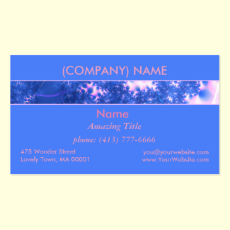 Blue Pink Delicate Cosmic Growth, Osmosis Modern Double-Sided Standard Business Cards (Pack Of 100)