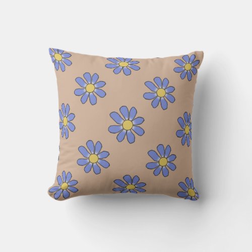 BluePink Flowers 2 in 1 Throw Pillow