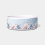 Blue Pink Flowers Ceramic Pet Bowl<br><div class="desc">Beautiful Blue Pink Flowers Ceramic Pet Bowl</div>