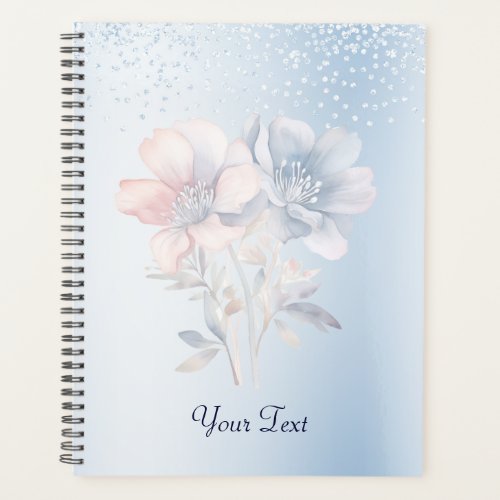 Blue Pink Flowers Wedding Planner