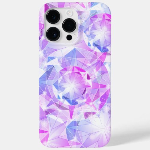 Blue Pink Gemstone Sapphire Crystal Art Case_Mate iPhone 14 Pro Max Case