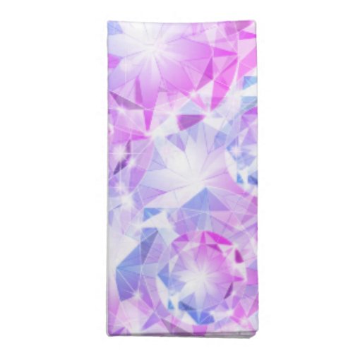 Blue Pink Gemstone Sapphire Crystal Art Cloth Napkin