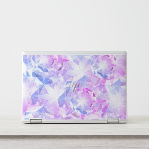 Blue Pink Gemstone Sapphire Crystal Art HP Laptop Skin