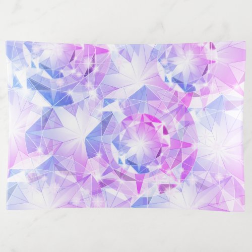 Blue Pink Gemstone Sapphire Crystal Art Trinket Tray