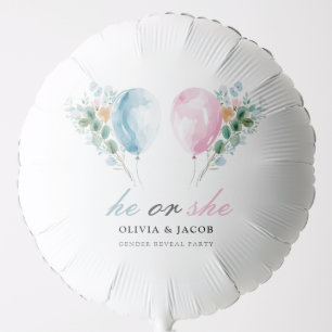Blue Pink Gender Reveal Party Balloon