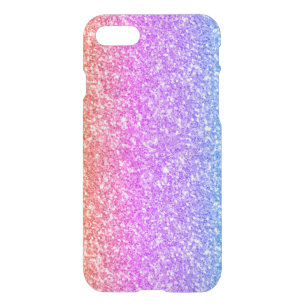 Blue & Pink Glitter Texture iPhone SE/8/7 Case