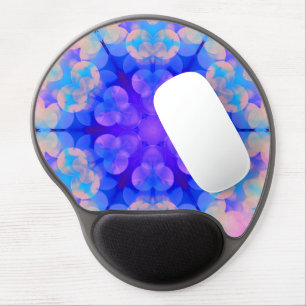 Blue & Pink Gradient Pastel Bubble Art Gel Mouse Pad