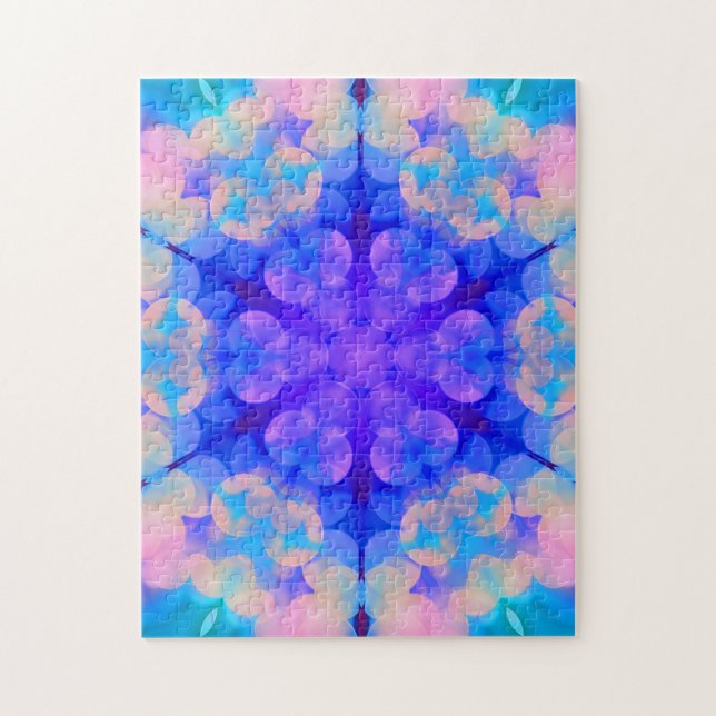 Blue & Pink Gradient Pastel Bubble Art Jigsaw Puzzle (Vertical)