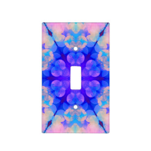 Blue & Pink Gradient Pastel Bubble Art Light Switch Cover