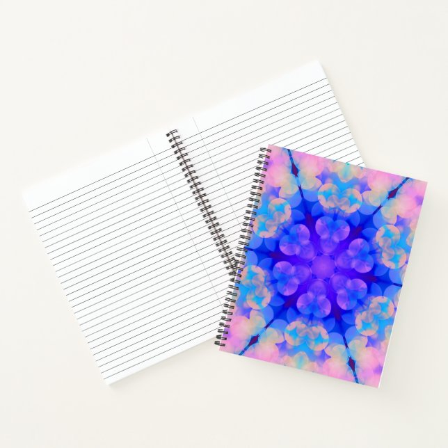 Blue & Pink Gradient Pastel Bubble Art Notebook (Inside)