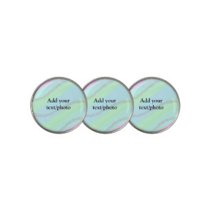 Blue pink green glitter sparkle pastel add name p golf ball marker