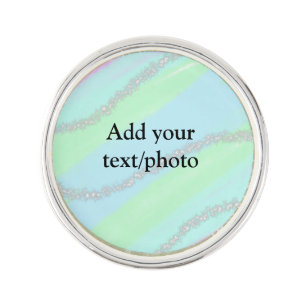 Blue pink green glitter sparkle pastel add name p lapel pin