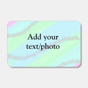 Blue pink green glitter sparkle pastel add name p matchboxes