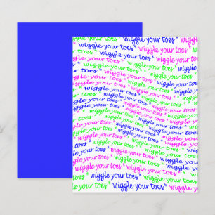Blue Pink Green Wiggle Your Toes Scrapbook Paper