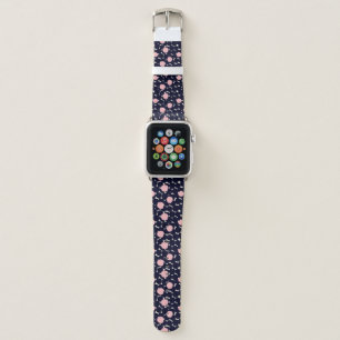 Blue & Pink Large Dot Pattern Apple Watch Band