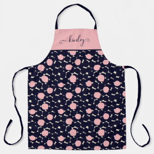Blue & Pink Large Dot Pattern Apron