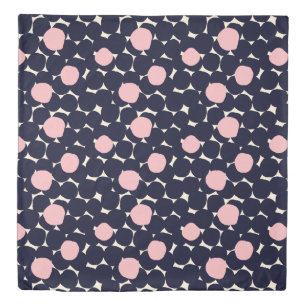 Blue & Pink Large Dot Pattern Duvet Cover