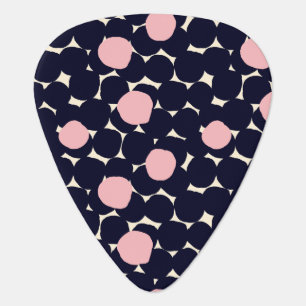 Blue & Pink Large Dot Pattern Guitar Pick