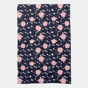 Blue & Pink Large Dot Pattern Kitchen Towel