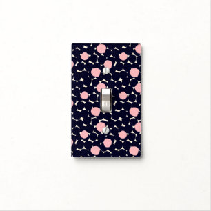 Blue & Pink Large Dot Pattern Light Switch Cover