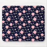 Blue &amp; Pink Large Dot Pattern Mouse Pad