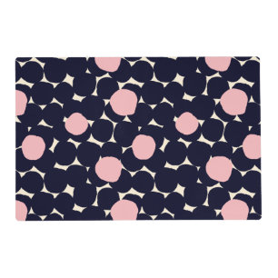 Blue & Pink Large Dot Pattern Placemat