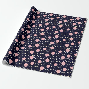 Blue & Pink Large Dot Pattern Wrapping Paper