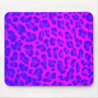Blue & Pink Leopard Print Mouse Pad