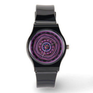 Blue Pink Lilac Mandala Watch