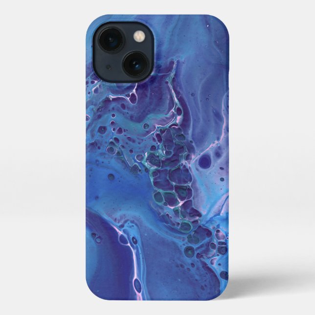 Blue & Pink Marble Abstraction iPhone Case (Back)