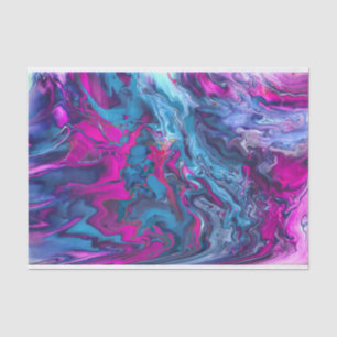 Blue & Pink Marble Acrylic Abstraction Tissue Paper